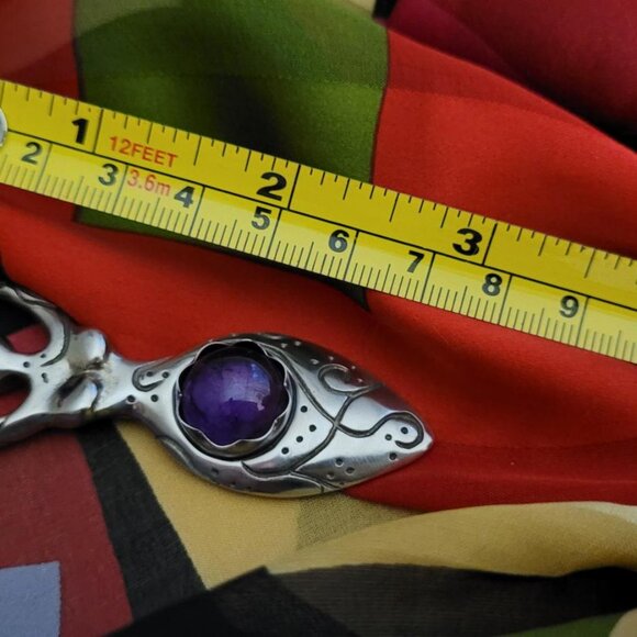 Sylvia's Creations Goddess Pendant with Cabochon Amethyst - Picture 4 of 7